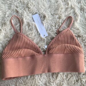 Johnathan Simkhai Standard Waffle Salmon Color Bralette